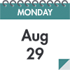 Calendar Icon August 29th